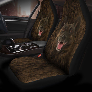 Dutch Shepherd Dog Funny Face Car Seat Covers