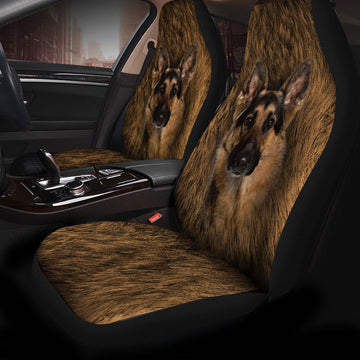 German Shepherd Dog Funny Face Car Seat Covers