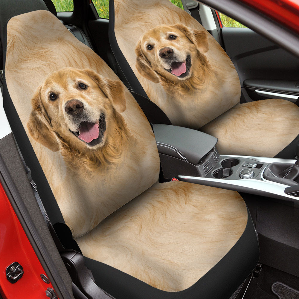 Golden Retriever Dog Funny Face Car Seat Covers