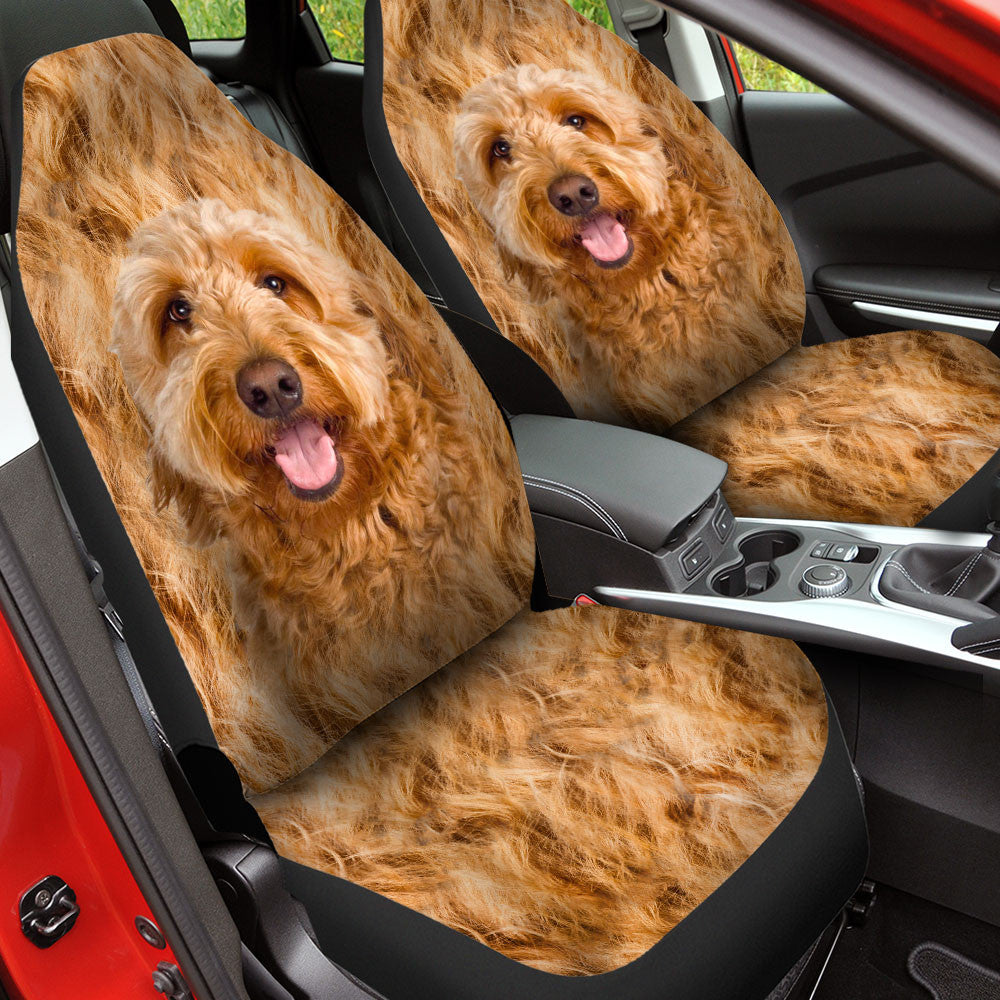 Goldendoodle Dog Funny Face Car Seat Covers