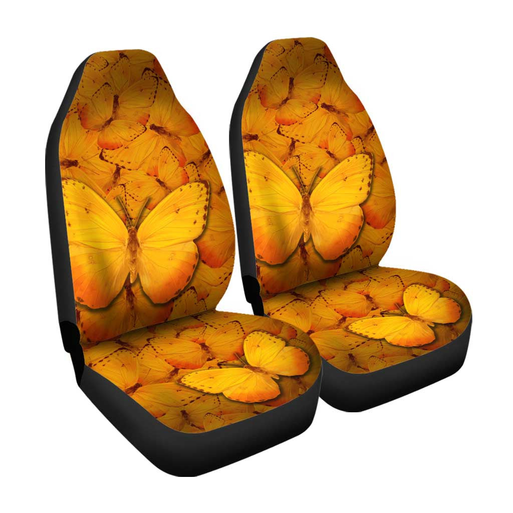 Orange Butterfly Car Seat Covers Custom Butterfly Car Accessories