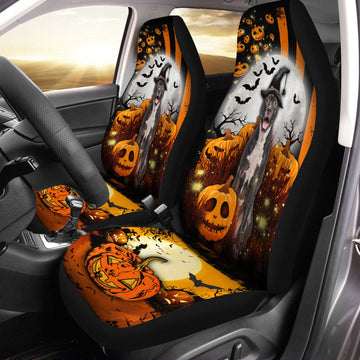 American Staffordshire Terrier Halloween Pumpkin Scary Moon Car Seat Covers