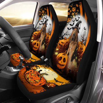 Bloodhound Halloween Pumpkin Scary Moon Car Seat Covers