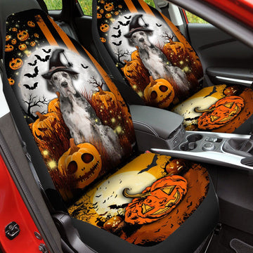 Great Dane Halloween Pumpkin Scary Moon Car Seat Covers, Auto Front Seat Cover