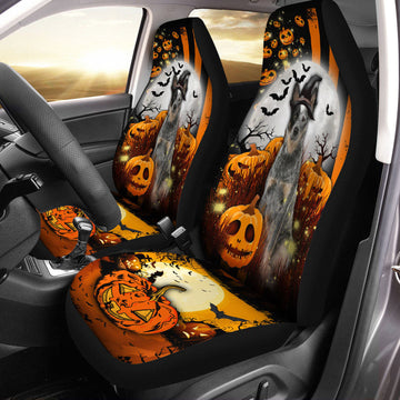 Australian Cattle Dog Halloween Pumpkin Scary Moon Car Seat Covers