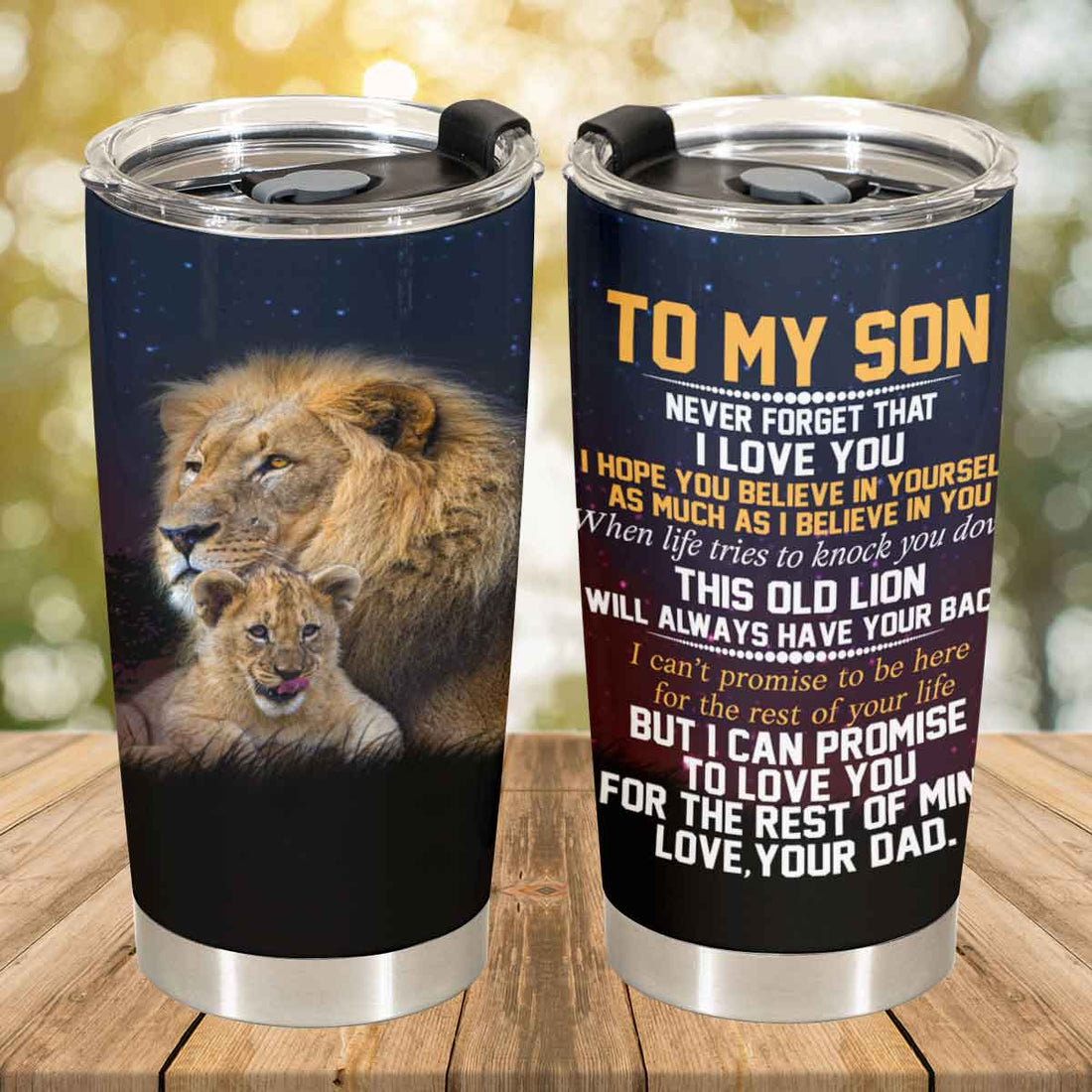 Gift For Son Tumbler, To My Son This Old Lion Will Always Have Your Back - Love From Dad 1667205100901.jpg