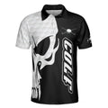 Golf And Skull Golf Polo Shirt Black And White Golf Pattern Polo Shirt Best Golf Shirt For Men - 3