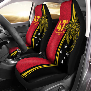 Papua New Guinea Auto Seat Cover Independence Anniversary Polynesian Tribal Car Seat Covers