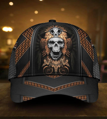 Skull Ancient Greek Pattern Classic Cap Baseball Cap Hat With Skulls