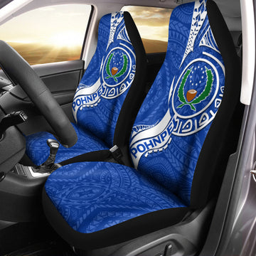 Pohnpei Car Seat Covers Micronesia Pride Blue