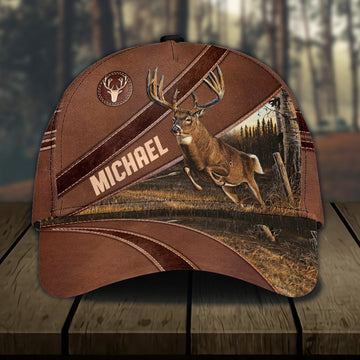 Deer Personalized Classic Cap, Personalized Gift for Deer Lovers, Hunting Lovers - CP253PS11 - BMGifts