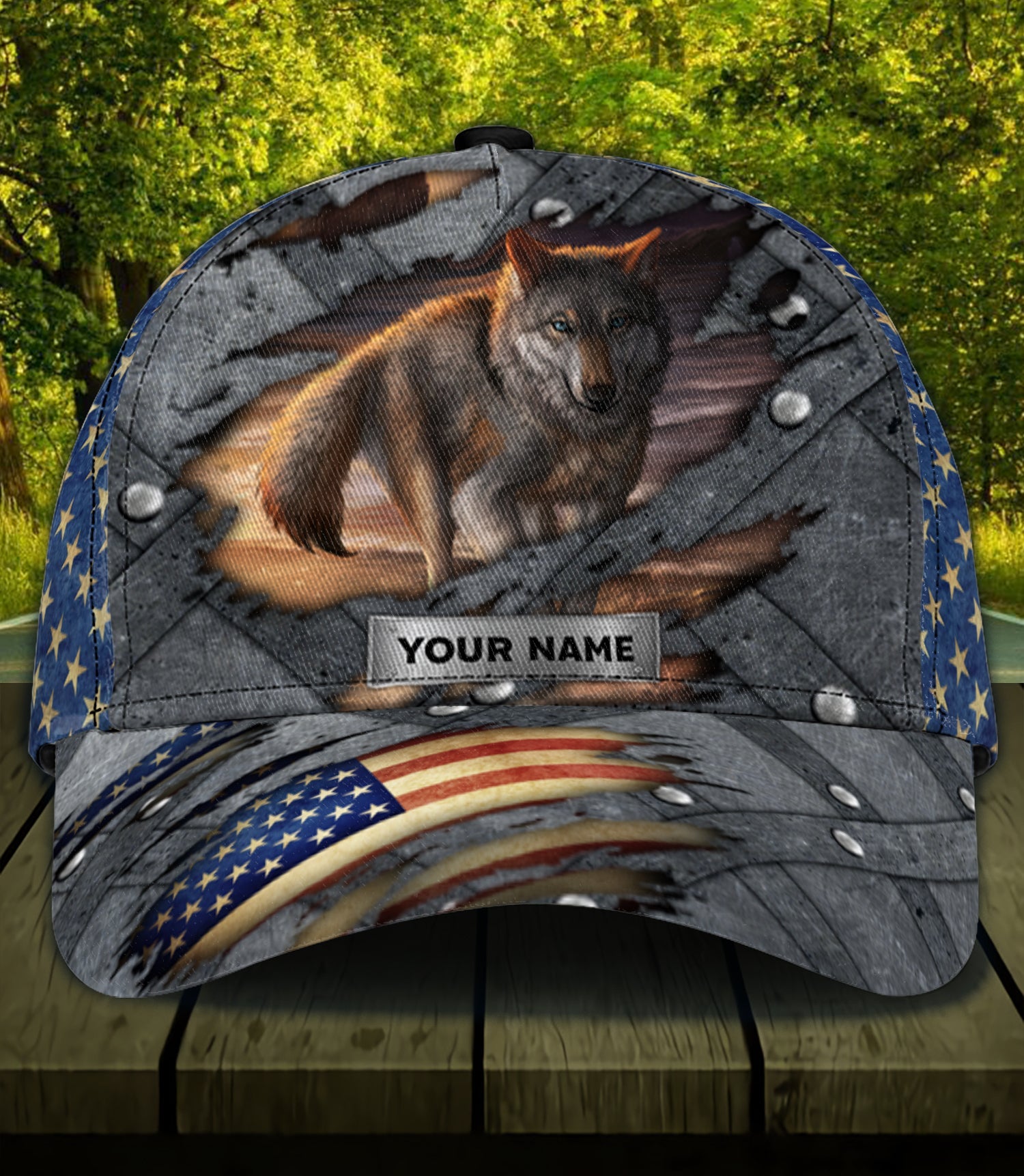 Personalized Wolf Classic Cap, Personalized Gift for Wolf Lovers - CP626PS06 - BMGifts