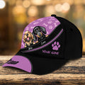 Paw And Bone Pattern In Purple Background Dog Personalized Classic Cap, Personalized Gift For Dog Lovers, Dog Dad, Dog Mom - CP002PS12 - BMGifts