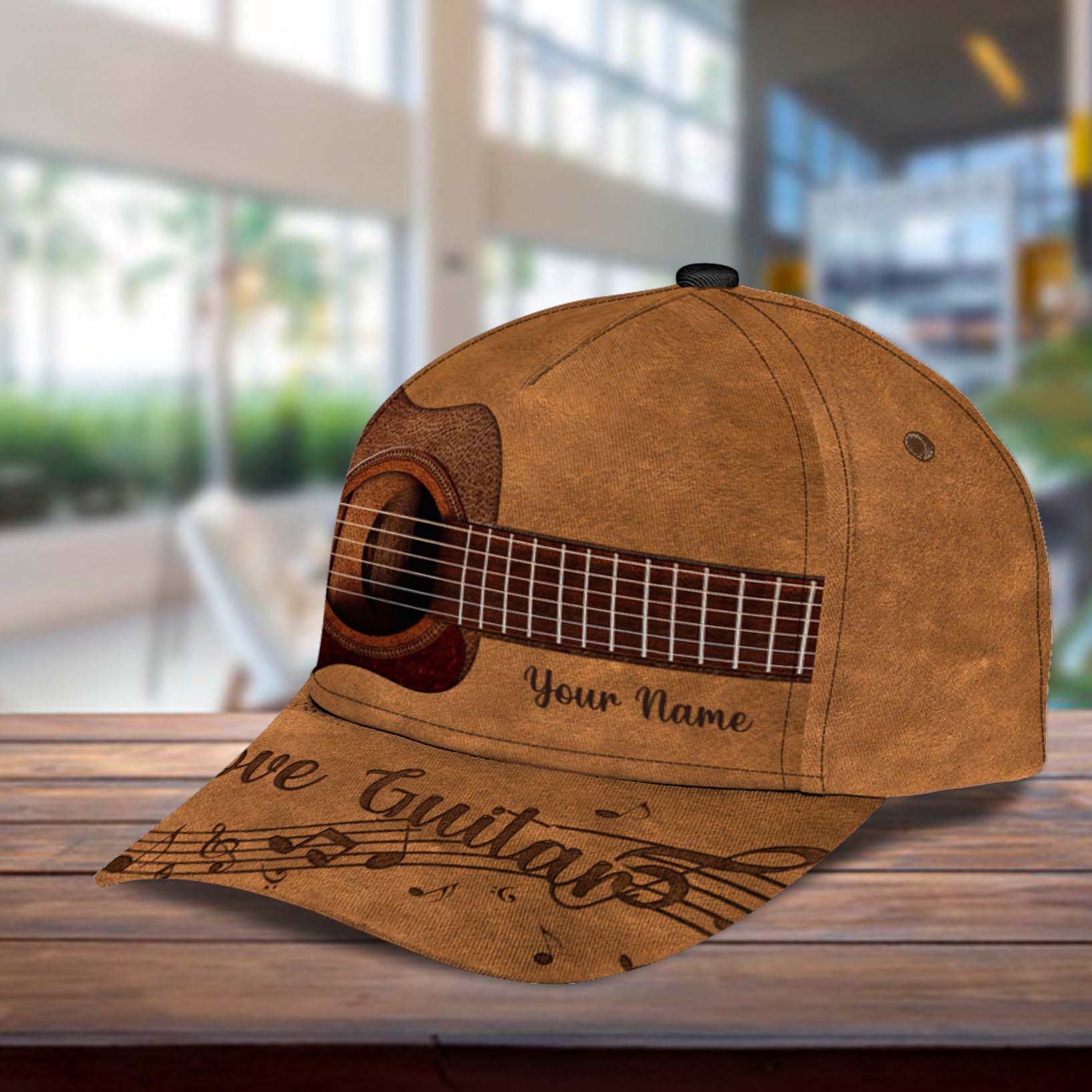 Personalized Guitar Classic Cap, Personalized Gift for Music Lovers, Guitar Lovers - CP432PS06 - BMGifts