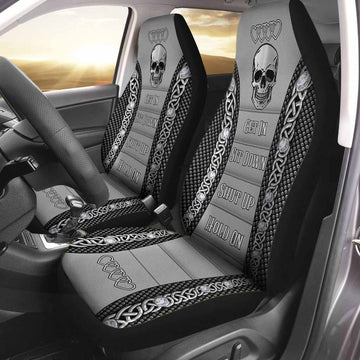 Cute Car Seat Cover, Get In Sit Down Shut Up Hold On Skull Seat Covers For Auto Car