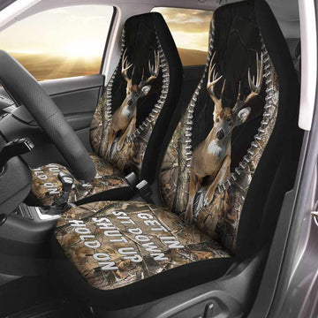 Front Car Seat Cover For Hunter, 3D All Over Printed Hunting Carseat Covers