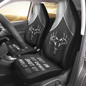 Love Hunting Front Car Seat Covers, Seat Covers With Metal Pattern Print For Auto