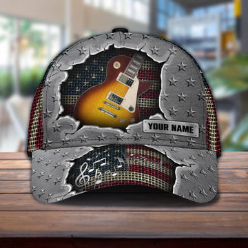 Guitar Independent Day Personalized Cap, Personalized Gift for Music Lovers, Guitar Lovers - CP310PS08 - BMGifts