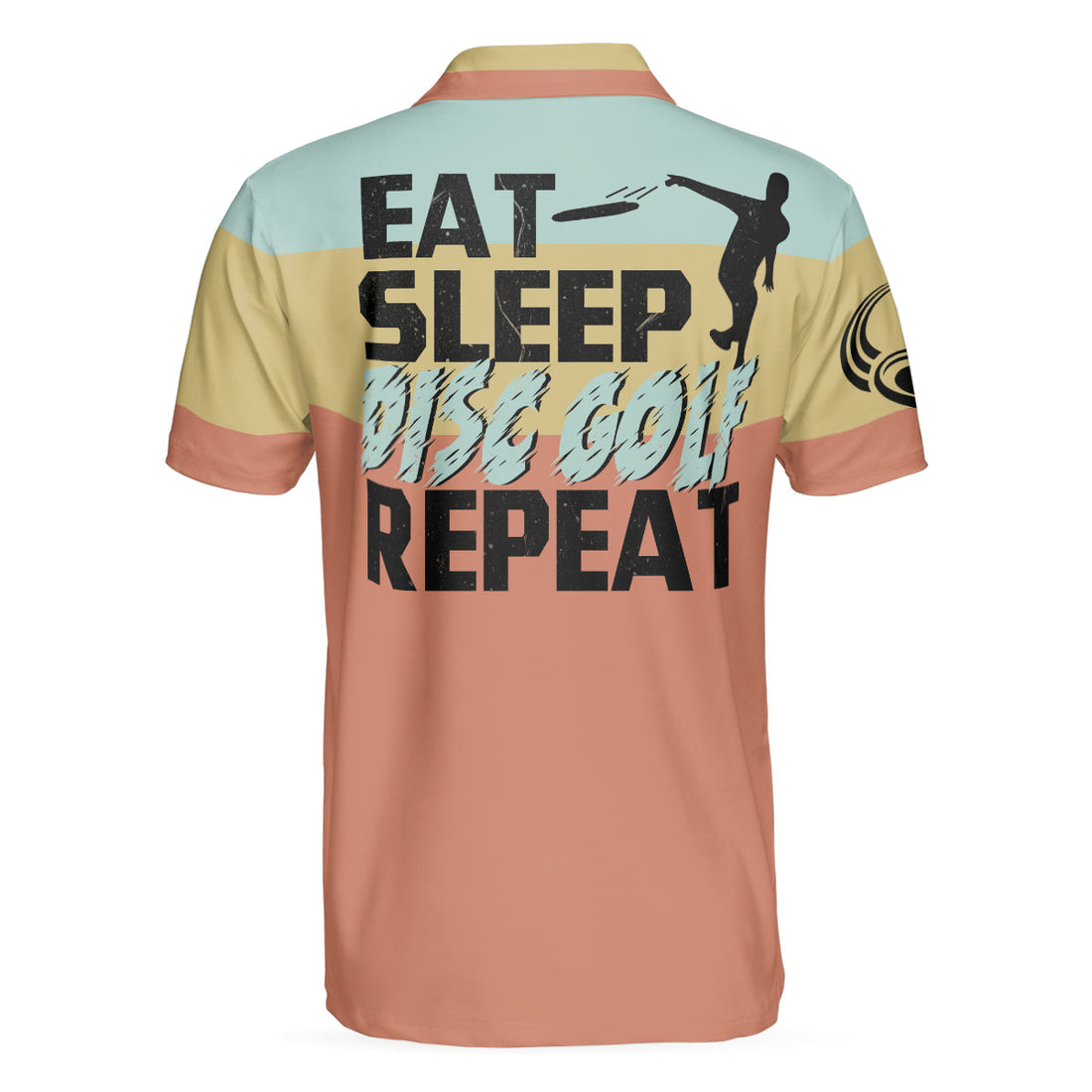 Eat Sleep Disc Golf Repeat Polo Shirt Vintage Palette Sporty Polo Shirt Best Disc Golf Shirt For Men - 1