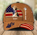 Gift for Father Lovely Dogs With USA Flag Personalized Classic Cap, Personalized Gift for Dog Lovers, Dog Dad, Dog Mom - CP094PS01 - BMGifts