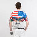 Golf American Flag Eagle Wings Polo Shirt White Golf Pattern And Golf Ball Polo Shirt Patriotic Golf Shirt For Men - 2