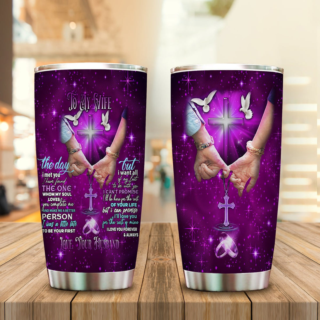 I Love You Forever And Always - Personalized Tumbler - Gift For Wife