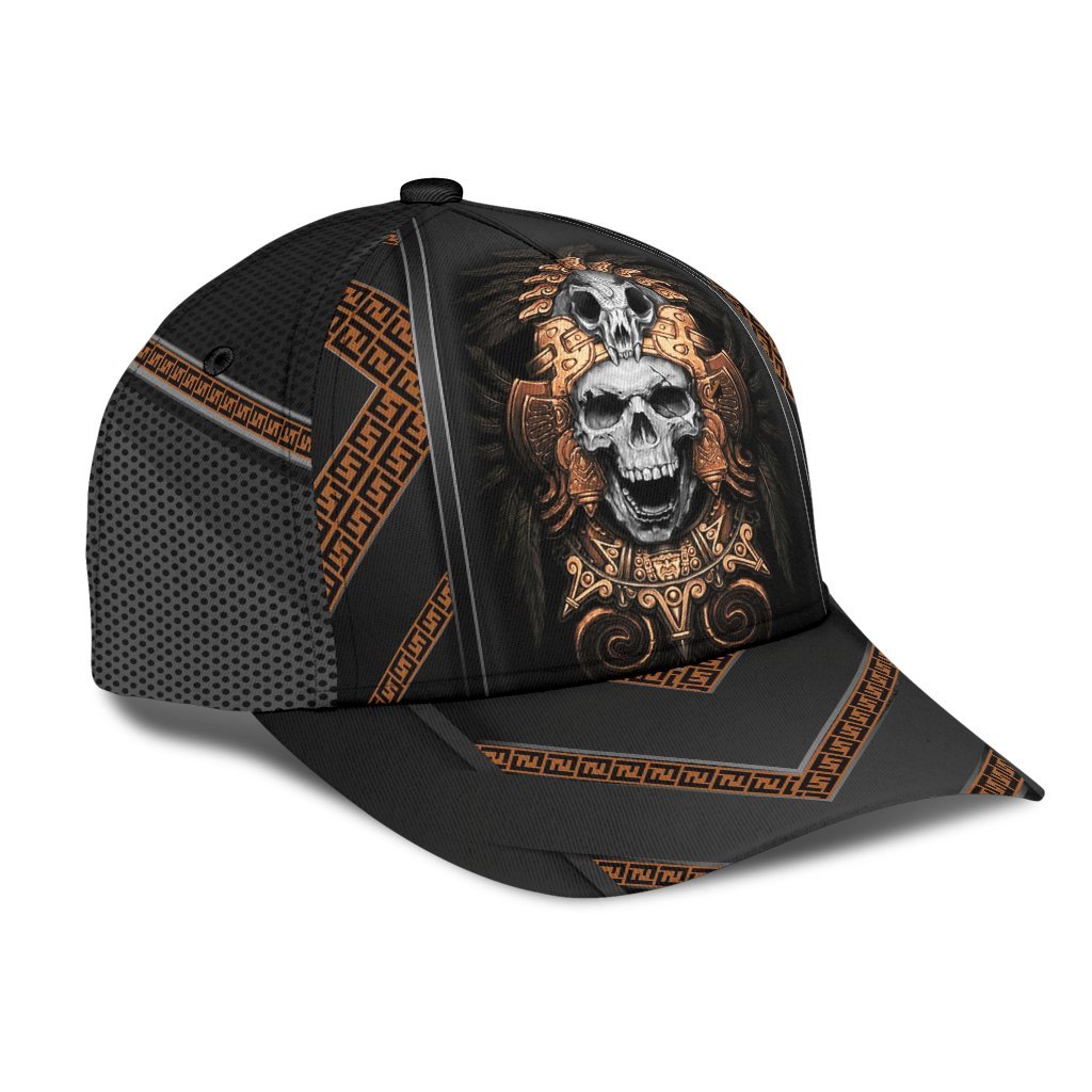 Skull Ancient Greek Pattern Classic Cap Baseball Cap Hat With Skulls