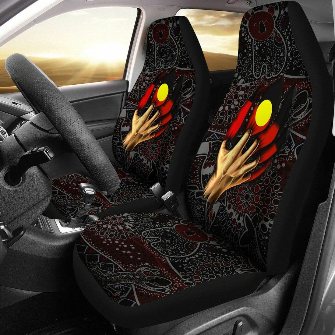 Aboriginal Inside 3D Print Car Seat Covers