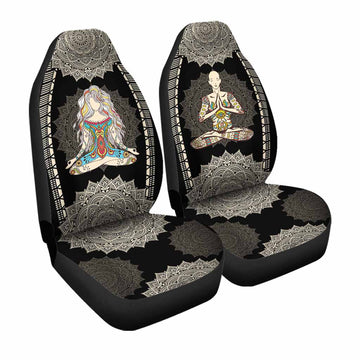 3D All Over Printed Mandala Car Seat Covers, Mandala Front Car Seat Covers