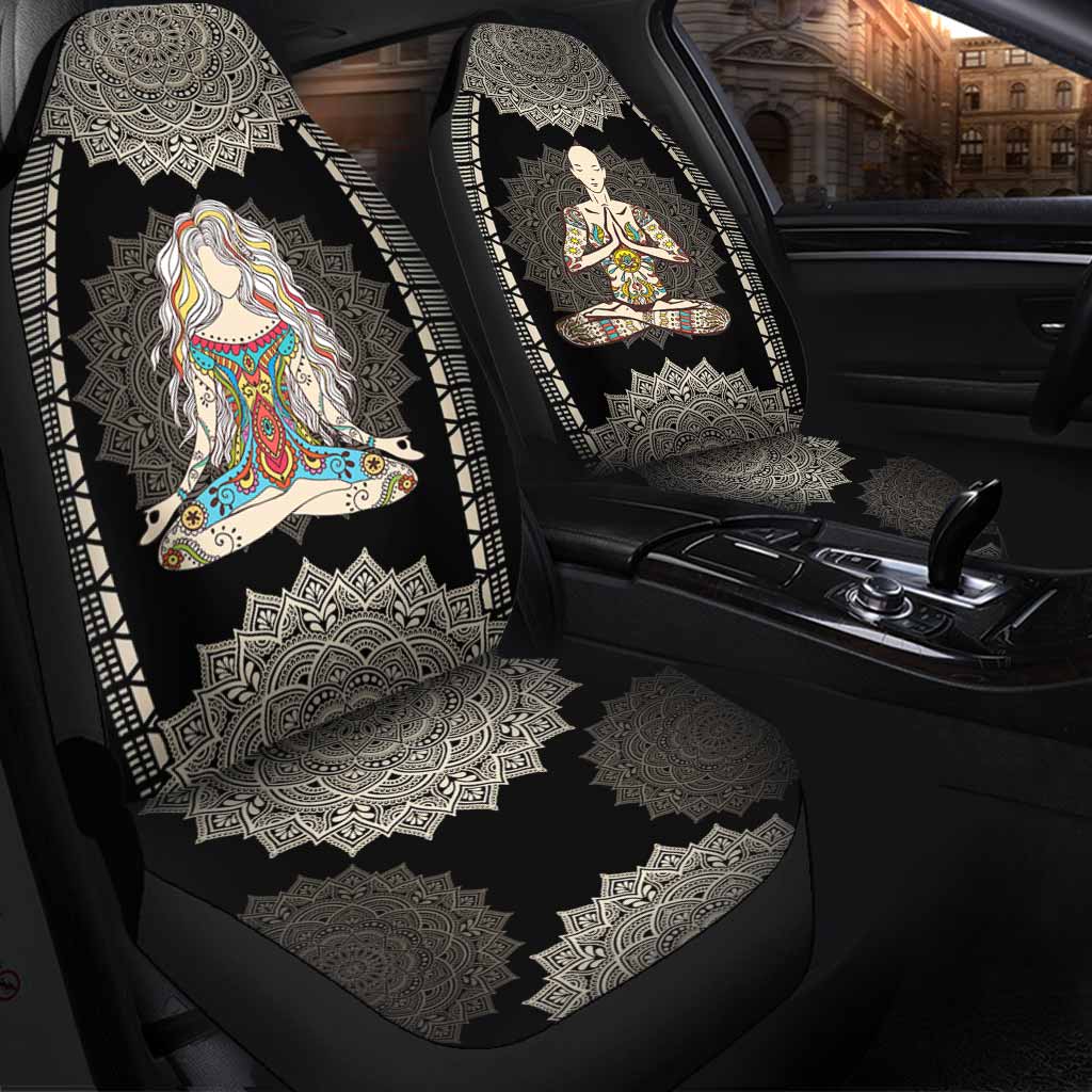 3D All Over Printed Mandala Car Seat Covers, Mandala Front Car Seat Covers