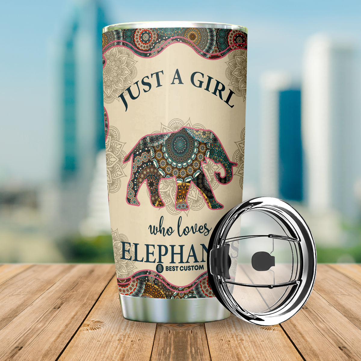 Just A Girl Who Loves Elephants Mandala Tumbler Gift For Elephant Lovers Birthday Gift Home Decor Bedding Couch Sofa Soft and Comfy Cozy 32.5.jpg