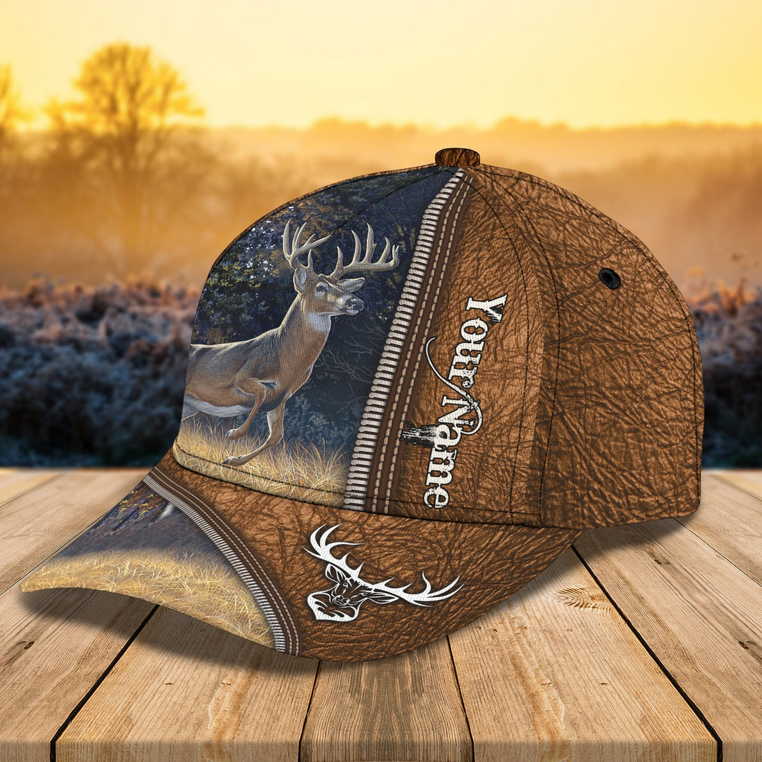 Personalized 3D All Over Printed Deer Hunting Cap Hat, Deer Hunting Baseball Cap, Hunting Cap Hat