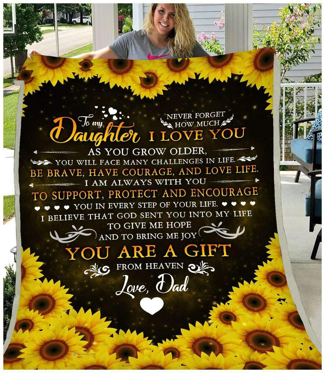 Blanket Family To My Daughter Love Dad - 1