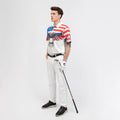 Golf American Flag Eagle Wings Polo Shirt White Golf Pattern And Golf Ball Polo Shirt Patriotic Golf Shirt For Men - 3