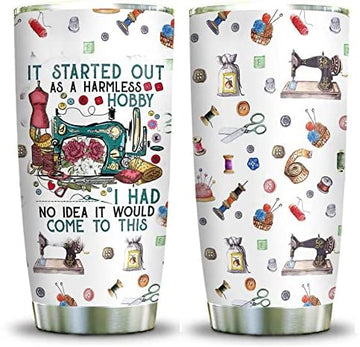 20oz Sewing It Is Not A Normal Hobby Tumbler Cup with Lid