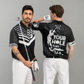 Your Hole Is My Goal Custom Polo Shirt Personalized Black American Flag Golf Shirt For Men - 6