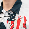 Golf Swing American Flag Golf Ball Texture Polo Shirt Patriotic Golf Shirt For Men Cool Gift For Golfers - 5