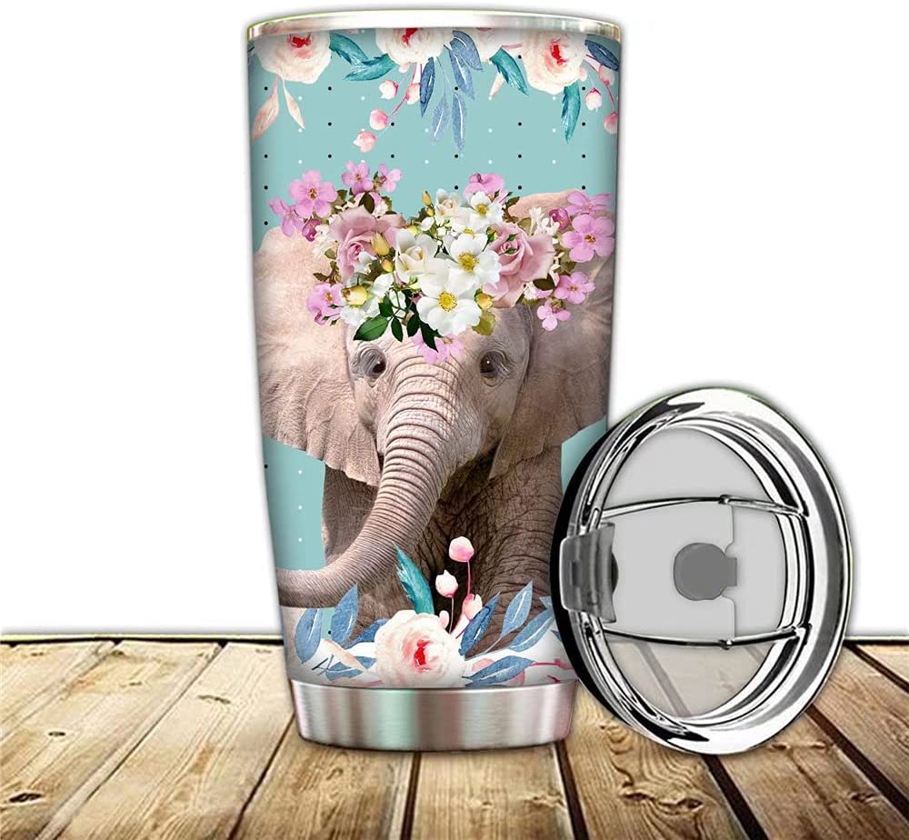 All Big Thing Start Small Elephant 20oz Tumbler , Just A Girl Who Loves Elephants  To Daughter