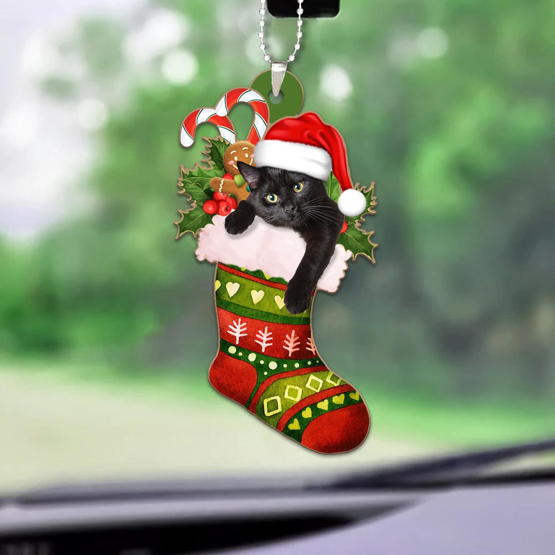 Cute Cat Sock Christmas Ornament, Cat Decor, Cat Gifts, Gifts for Cat Lover, Christmas Ornaments, Christmas Decor, Christmas Tree Decorations