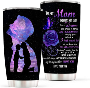 To my Mom from Son Tumbler - I Love You Novelty Gift for Mom from Son - Mom Tumbler travel Mug for Mothers Day, Birthday