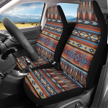 Front Car Seat Covers for Women Ladies Southeastern Aztec Tribal Ethnic Style Universal Fit Auto, SUV