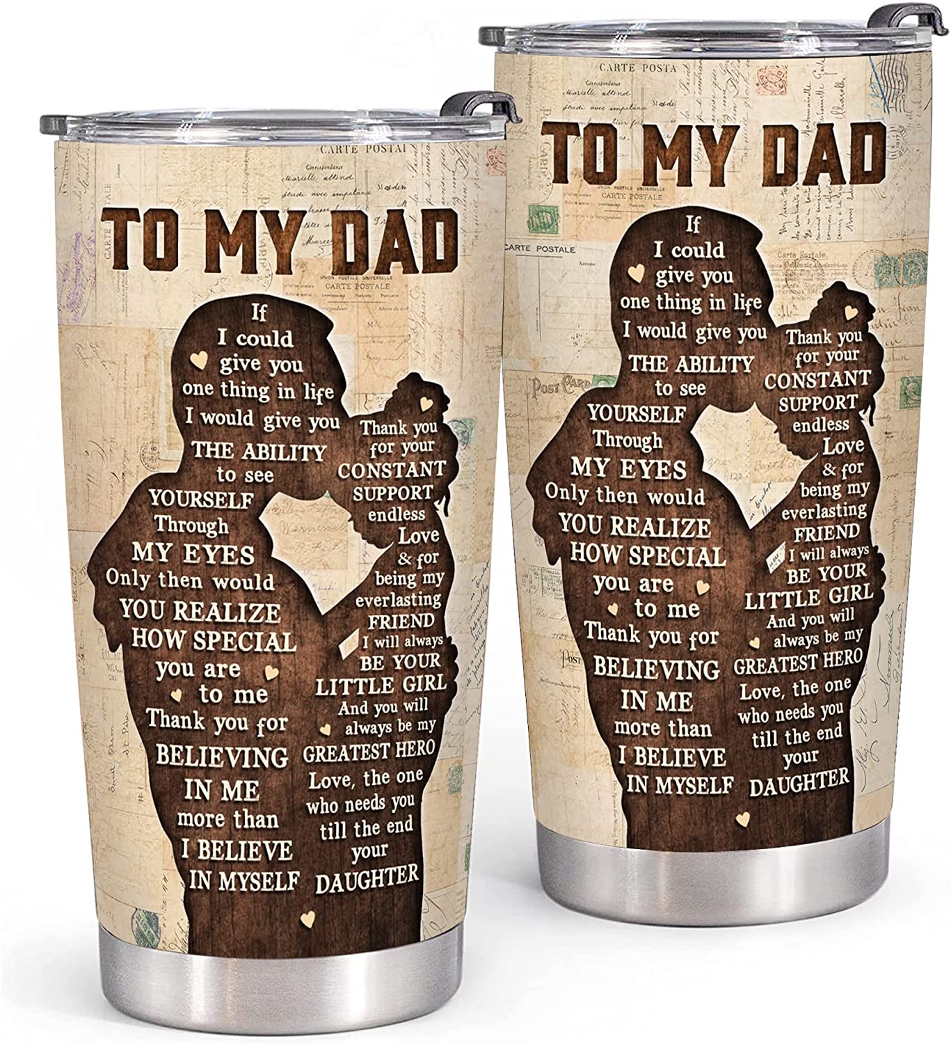 Dad Gifts From Daughter Tumbler 20, Dad Birthday Gift From Daughter, Gifts For Dad on Father's Day