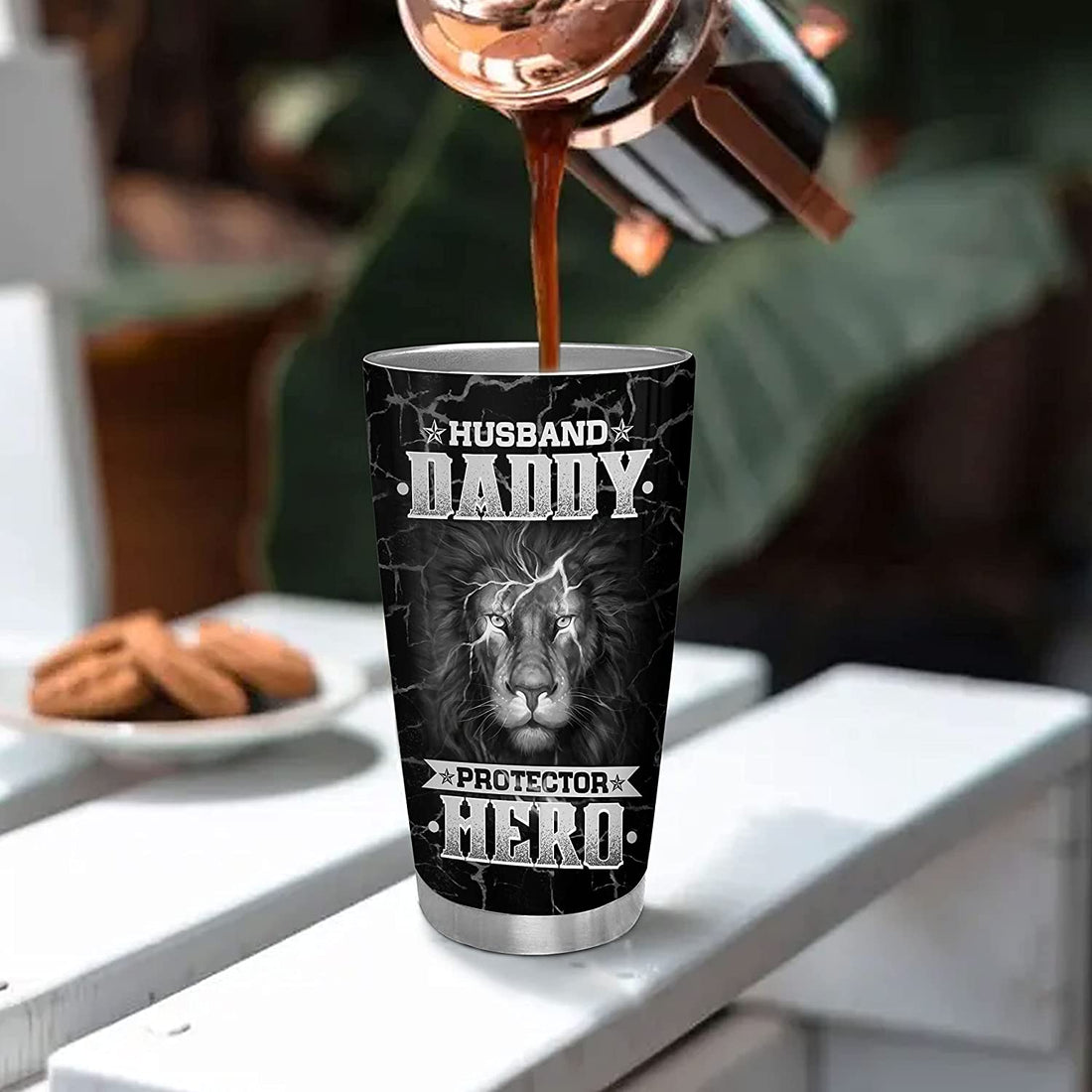 Gift for Dad - 20oz Daddy Hero Stainless Steel Tumbler- Worlds Best Dad Gifts from Daughter Son
