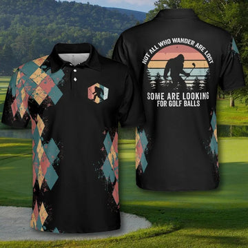 Golf Not All Who Wander Are Lost Polo Shirt For Men