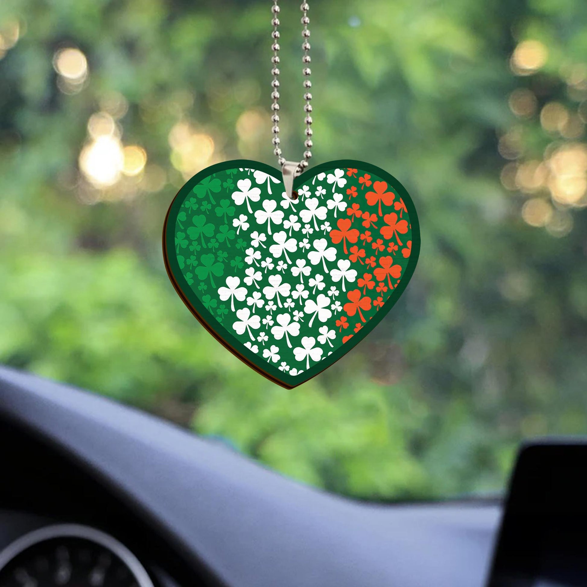 St Patrick's Day Ireland Heart Shamrock Ornaments Irish Ornament, Gifts for Irish, St Patrick Day Ornaments, Lucky Hanging Green Party Decorations