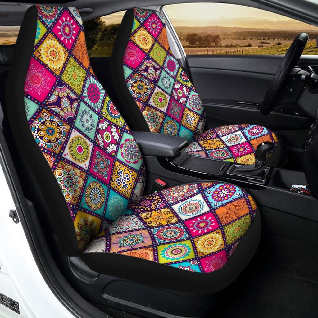 Abstract Needlepoint Car Seat Covers Custom Car Accessories - Gearcarcover - 1