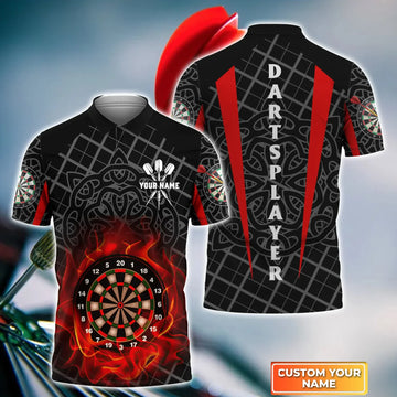 Addict Celtic Pattern Darts 3D Polo Shirt For Darts Team Player, Men's Polo Shirt, Polo Shirt for Dart Team Men Women