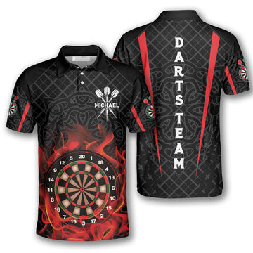 Addict Celtic Pattren Custom Darts Polo Shirts for Men, Darts team uniform, Darts love gift