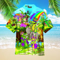Alligator Mardi Gras Aloha Hawaiian Shirts For Men & For Women