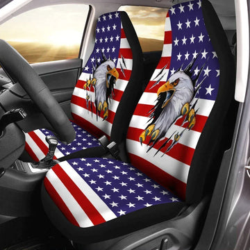 American Bald Eagle Car Seat Covers, Scratch Car Interior Accessories, Car Cover Gift, Gift for Drivers